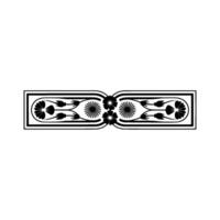 Minimalist Floral Divider - Black and White Ornamental vector