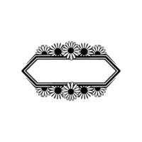 Floral Frame with Daisy Accents for Invitations and Branding vector