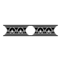Classical Column Border, Elegant Ornamentation, Decorative vector