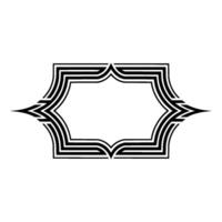Geometric Deco Frame, Elegant Border, Minimalist vector