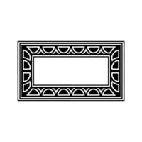 Geometric Deco Frame, Minimalist, Elegant Outline vector