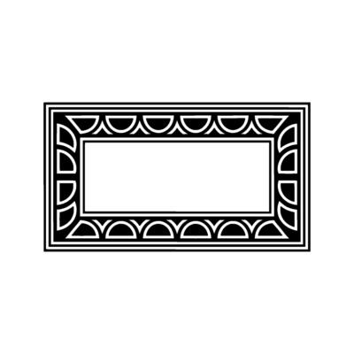 Geometric Deco Frame, Minimalist, Elegant Outline