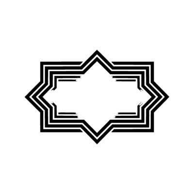 Geometric Star Frame, Minimalist, Subtle Gradient