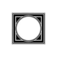 Geometric Circle Frame, Minimalist, Vintage Aesthetic vector