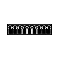 Gothic Arch Silhouette, Minimalist Border vector