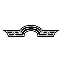 Geometric Arch Emblem, Retro, Minimalist vector