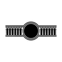 Classical Arch Circle Emblem, Minimalist vector