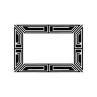 Geometric Deco Frame, Minimalist, Elegant Border - Rectangle vector