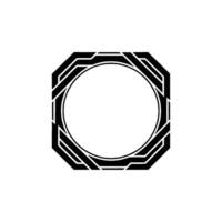 Geometric Octagonal Frame, Minimalist vector