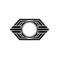 Geometric Eye Emblem, Minimalist, Futuristic Symbol vector