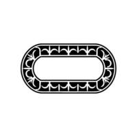 Elegant Oval Frame, Intricate Ornamentation, Minimalist vector