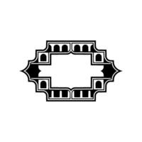 Geometric Ornament Frame, Vintage Style, Minimalist vector