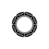 Geometric Circle Emblem, Minimalist, Circular Motif, Pattern vector