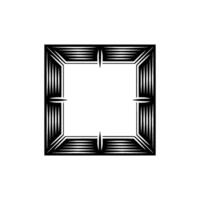 Geometric Window Frame, Minimalist, Negative Space vector