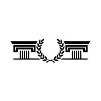 Classical Emblem, Laurel Wreath, Architectural Division vector