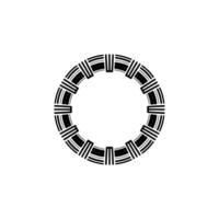 Geometric Circle Frame, Minimalist, Modern Emblem, Abstract vector