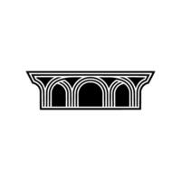 Architectural Archway, Minimalist Silhouette, Serene Structure vector