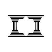Geometric Temple, Minimalist, Stark Contrast vector