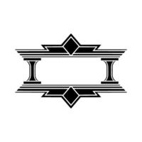 Art Deco Frame, Geometric Ornament, Vintage Elegance vector