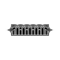 Art Deco Archway Silhouette, Minimalist vector