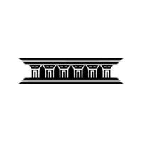 Geometric Temple Motif, Minimalist vector
