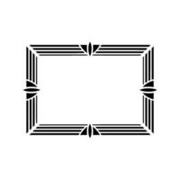 Geometric Deco Frame, Minimalist, Elegant Border, Pattern vector