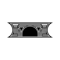 Art Deco Archway - Geometric Elegance Retro Revival vector