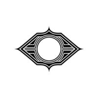 Geometric Eye Emblem, Art Deco Style, Minimalist vector
