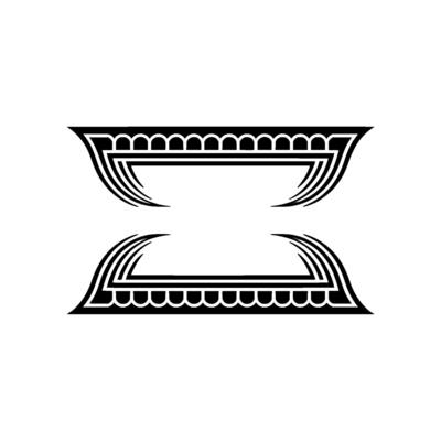 Geometric Deco Emblem, Minimalist, Elegant Outline