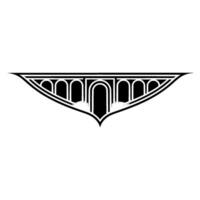 Art Deco Winged Emblem, Geometric, Vintage Style vector
