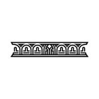Geometric Deco Border, Minimalist, Elegant Accent vector