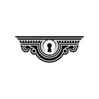 Intricate Keyhole Ornament, Vintage Elegance vector