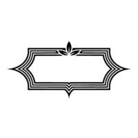 Art Deco Frame, Elegant Ornament, Vintage Element vector