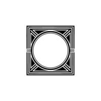 Geometric Frame, Minimalist, Circular Composition vector