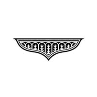 Gothic Ornamentation, Stylized Bracket, Black White Detail vector