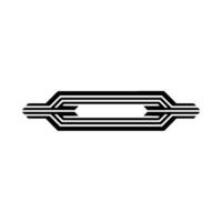 Geometric Deco Border, Streamlined Elegance vector