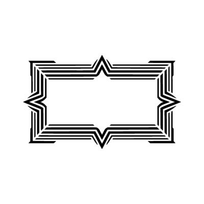 Geometric Deco Frame, Minimalist, Elegant Border, Lines