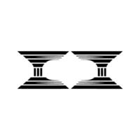 Geometric Pillars, Minimalist Symmetry, Abstract vector
