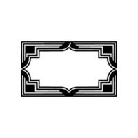 Art Deco Frame, Geometric Ornament, Elegant Border, Vintage vector