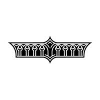 Art Deco Crest, Geometric Ornament, Vintage vector