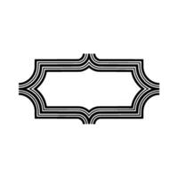 Geometric Deco Frame, Elegant Outline, Minimalist vector