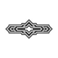 Geometric Deco Emblem, Minimalist, Linear vector