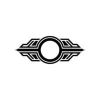 Geometric Tribal Emblem, Modern Abstract, Circular vector