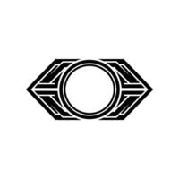 Geometric Eye Emblem, Modern Abstract, Minimalist vector
