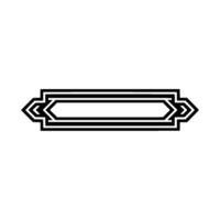 Geometric Deco Element, Minimalist, Silver Outline vector