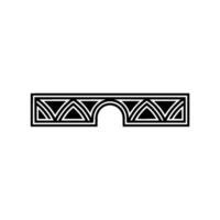 Geometric Archway, Minimalist, Black White, Arch vector