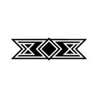 Geometric Delta Emblem, Minimalist Black White vector