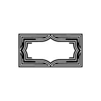 Art Deco Frame, Elegant Border, Minimalist vector