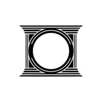 Geometric Circle Frame, Art Deco Style, Minimalist, Minimalism vector