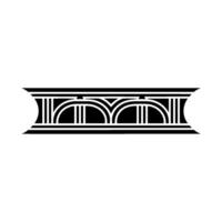 Art Deco Architectural Ornament, Geometric vector